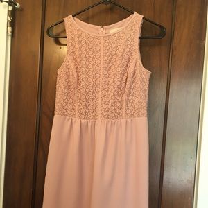 LOFT petite women’s pink knee-length dress